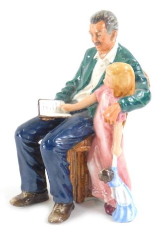 A Royal Doulton figure, Grandpa's Story HN3456, printed marks beneath, 16cm high.