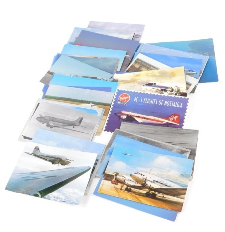 Various aeronautical and aeroplane postcards, 10cm x 15cm. (a quantity)