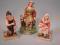 A early 19thC Walton type figure The Widow and a pair of figures of The