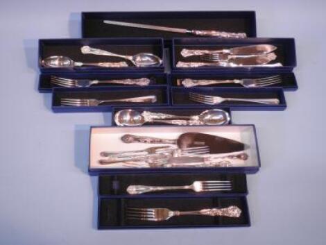 A quantity of mainly Kings pattern silver plated cutlery made by United