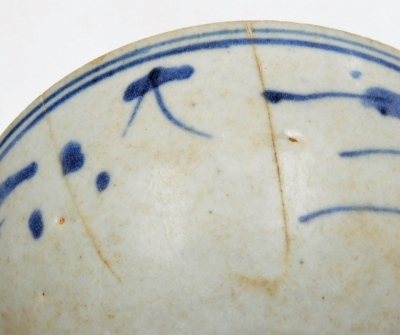 Chinese and Korean stoneware bowls and a dish, including two with underglazed blue decoration, 15.5cm diameter and 11.7cm diameter, (6). - 8