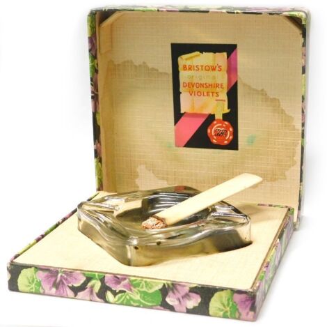 A Bristows original Devonshire Violet novelty ash tray and cigar, boxed.