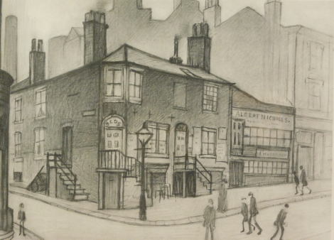 •Laurence Stephen Lowry (1887-1976). Great Ancoats Street, Manchester, artist signed limited edition print, 592/850 H script watermark, 28cm x 37cm.