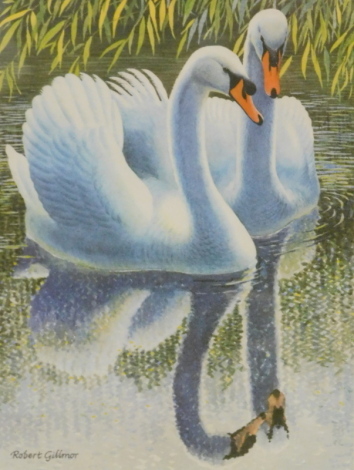 Gilmore. Swans, print, 22cm x 16cm, various others, after Tunnicliffe, framed set of four Players cigarette cards, other wildlife bird prints after Pledger, etc. (a quantity)