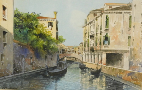 •G Boulengel (20thC). Venice, watercolour, signed, 32cm x 48.5cm.