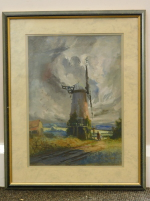 •D.E. Cameron (20thC). Westwoodside Mill, near Doncaster, watercolour, signed, 35cm x 25cm. - 2