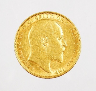 An Edward VII gold full sovereign 1908, 8.0g. - 2