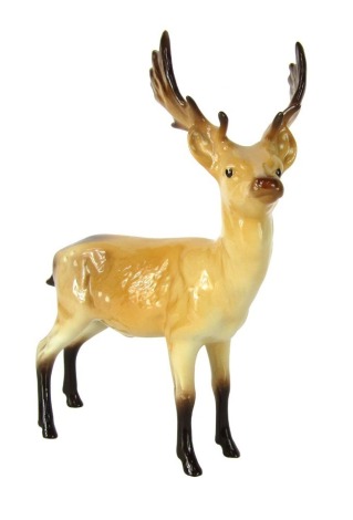 A John Beswick stag, with label, 20cm high.