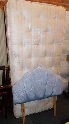 A single divan bed and mattress, with headboard. (3)