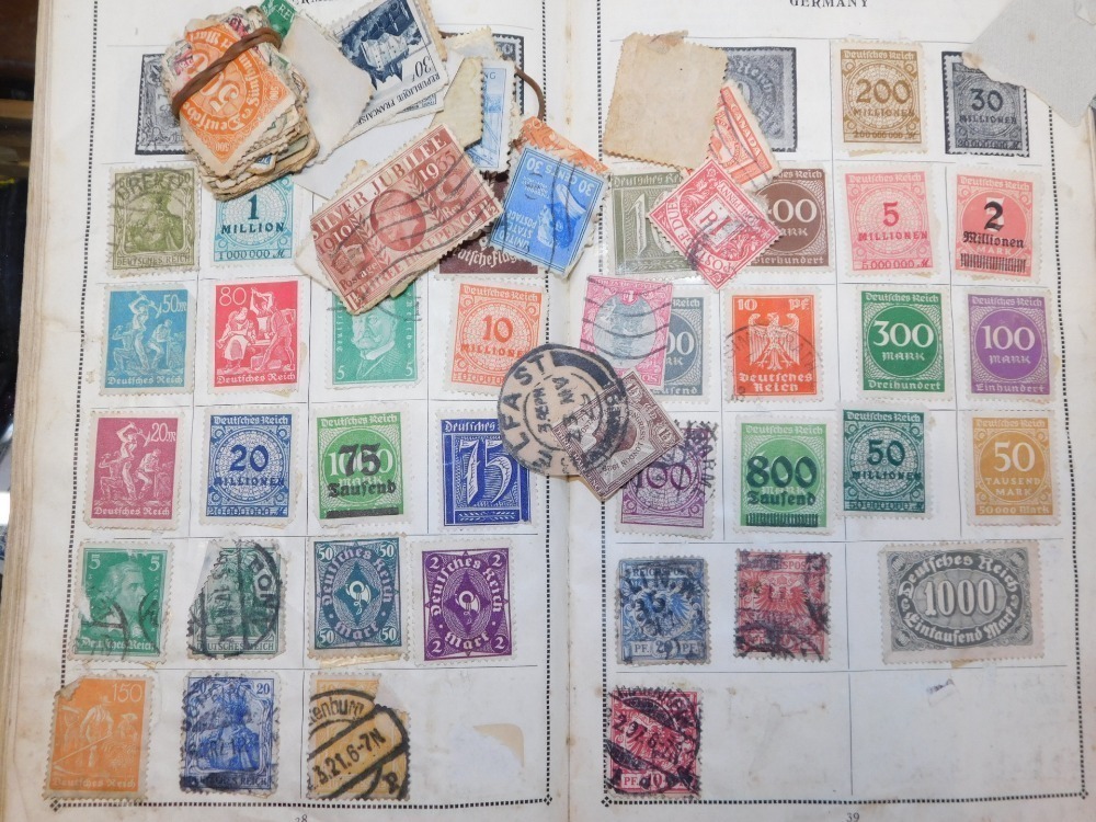 A group of stamps and effects comprising a Matlock stamp album