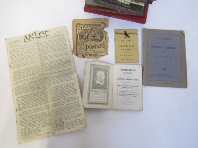 A group of Beatrix Potter books, comprising The Tailor of Gloucester, The Tale of Benjamin Bunny, The Tale of Jemima Puddleduck, Peter Rabbit and Squirrel Nutkin, together with The Rolly Polly Pudding, Bloomsfield Poems, Cornish Rule and other reference b - 2