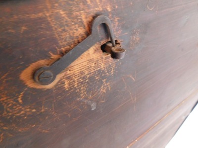 A George III mahogany secretaire chest of drawers, with a secret drawer opening to reveal a fitted interior with a writing slope, above two short over four long graduated drawers, raised on splayed feet, 124cm high, 110cm wide, 55cm deep. Provenance: Bou - 4