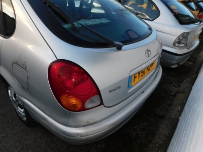 A 2001 Toyota Corolla GS Hatchback, registration FY51 KHP, petrol, five door hatchback, 1398cc, first registered 21st September 2001, silver, V5 present, one key, last known mileage 36,846 at MOT 25th August 2021. - 17