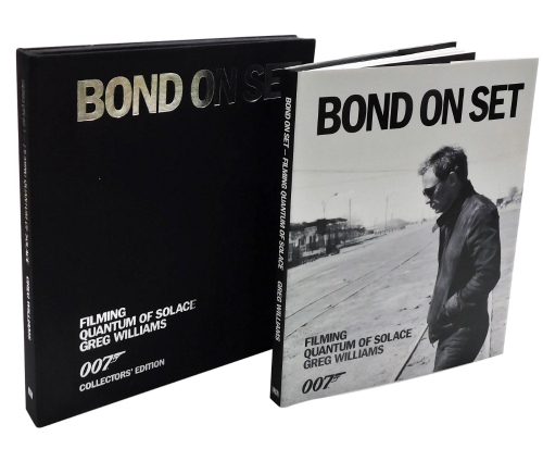 Bond on Set: Filming Quantum of Solace, Collectors' Edition, published by DK, London, 2008, in presentation case with loose photographic prints from the film.