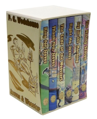 Wodehouse (P.G.). Jeeves and Wooster: Ring for Jeeves, Thank you Jeeves, The Code of the Woosters, Right Ho Jeeves, Joy in the Morning, The Mating Season, with outer presentation sleeve, published by Folio Society, London, 1996, (6).