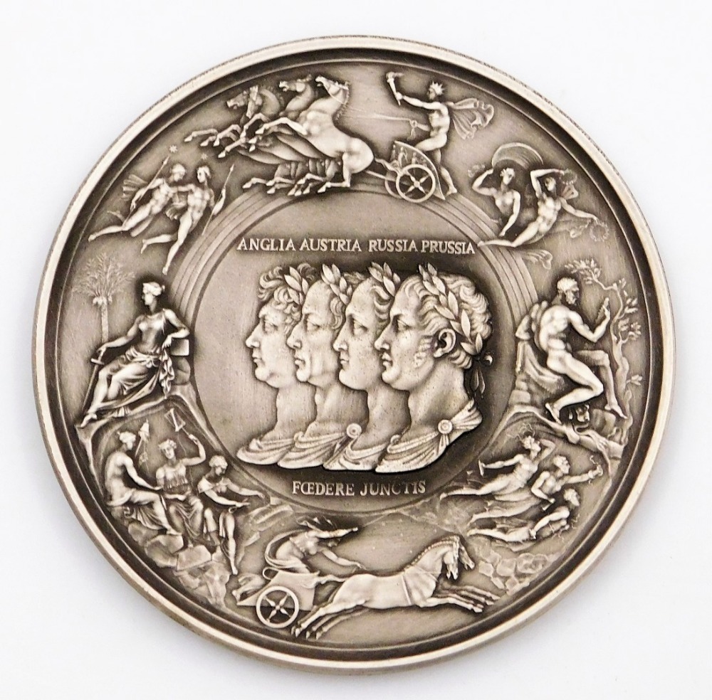 A Royal Mint Pistrucci Waterloo silver medal, by Benedetto Pistrucci ...