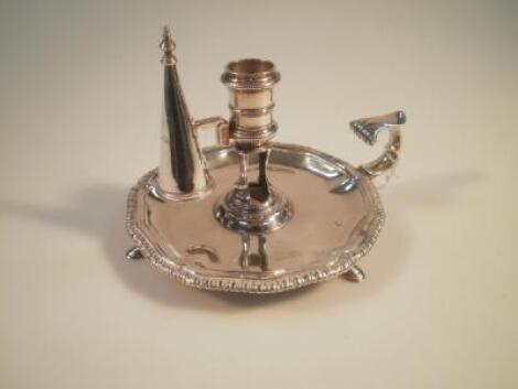 A George II silver chamberstick by John Cafe