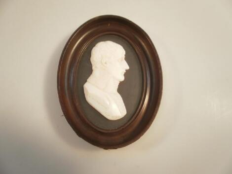 A Tassie white glass paste portrait medallion of Napoleon Boneparte