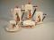 A Royal Doulton fox design coffee service comprising six cups and saucers