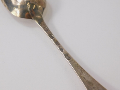 A George II silver table spoon by William Dalton, old English pattern, c.1750, 20cm long, 1.7oz. - 2