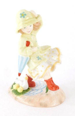 A Royal Doulton Childhood Memories figure, Follow Me, printed marks beneath, 15cm high.