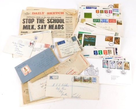 Various first day covers, 1966 World Cup, various other ephemera, Daily Sketch, other ephemera, etc. (a quantity)