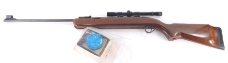 An Air Sporter MKIV BSA air rifle, with Bokson sight, 112cm long.