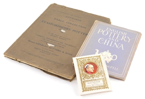 Books and catalogues, the Cyril Earle collection of early Staffordshire Pottery, English Pottery and China, and a further Vatican Souvenir book. (3)