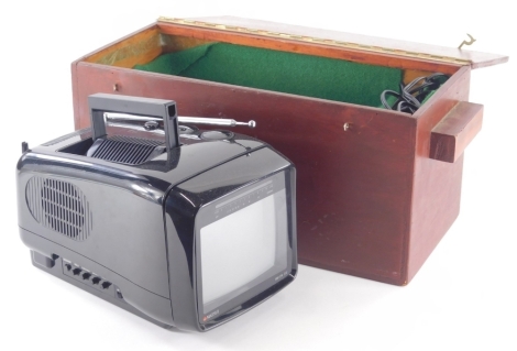 A Matsui vintage 6091C TV, with 16 inch screen, with accessories in fitted case.