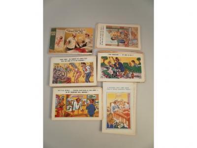 A collection of Bamforth & Co Ltd comedy postcards and others