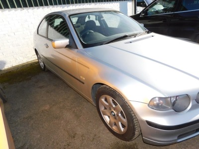 A 2003 BMW 316 Coupe, registration FL03 ORH, three door hatchback, petrol, first registered 27th March 2003, 1796cc, silver, V5 present, MOT expired 10th March 2022, last known mileage 97,957 March 2021, with two keys. - 3