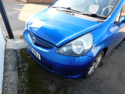 A Honda Jazz, registration CV06 YUJ, automatic, blue, four door, 1339cc, MOT valid until November 2022, registered miles 88010, V5 present, last full service November 2021, with two keys. - 7