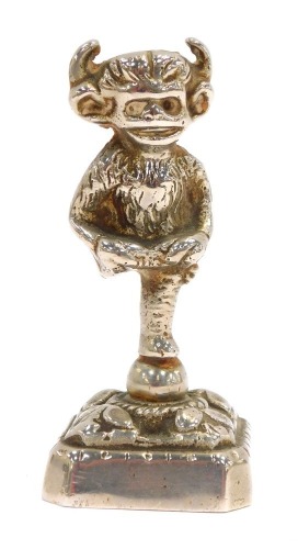 A nickel plated Lincoln Imp car mascot, by Rose Brothers (Gainsboro.) Ltd, Engineers, 9.5cm high.