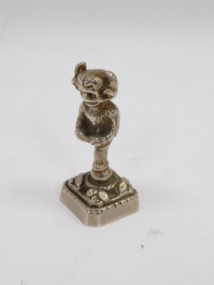 A nickel plated Lincoln Imp car mascot, by Rose Brothers (Gainsboro.) Ltd, Engineers, 9.5cm high. - 2