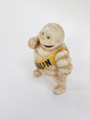 A cast metal Michelin Man mascot, 16cm high. - 2