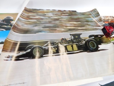 A group of John Player's F1 posters dating from the 70's and 80's, comprising JPS Norton 1989, a Number 11 John Player Special, Team Lotus posters, Las Vegas Grand Prix, Look for the Black & Gold, Team Lotus 15th June French Grand Prix poster and an Emers - 2