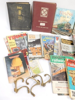 A group of Model Railways magazines and newspaper railway books, a Leyland Service Manual, etc. (a quantity) - 2