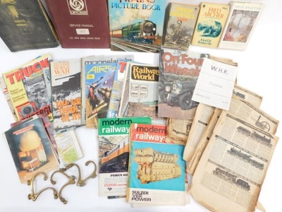 A group of Model Railways magazines and newspaper railway books, a Leyland Service Manual, etc. (a quantity) - 4