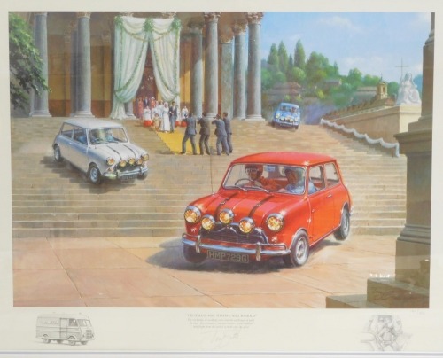 After Tony Smith. The Italian Job - To Have & To Hold, signed limited edition 161/850, signed in pencil to margin, colour lithograph, 43 x 54cm, framed and glazed.