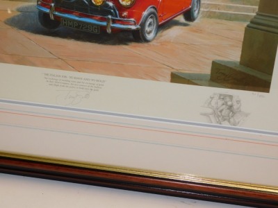 After Tony Smith. The Italian Job - To Have & To Hold, signed limited edition 161/850, signed in pencil to margin, colour lithograph, 43 x 54cm, framed and glazed. - 2