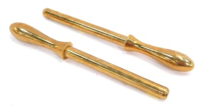 Two solid brass belaying pins. (2)