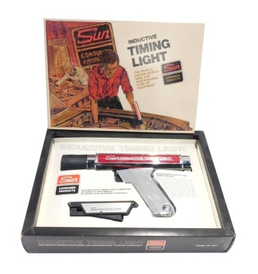 A Sun Inductive Timing Light, model CP701, boxed.