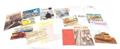 A group of train and steam related magazines, Great Trains and History of Railways Guide, Model Railroad Equipment Buyer's Guide, Catalogue of Scale Model, equipment and accessories, Bachmann, Fleishmann and other guides, etc. (a quantity)