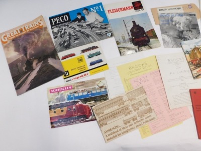 A group of train and steam related magazines, Great Trains and History of Railways Guide, Model Railroad Equipment Buyer's Guide, Catalogue of Scale Model, equipment and accessories, Bachmann, Fleishmann and other guides, etc. (a quantity) - 2