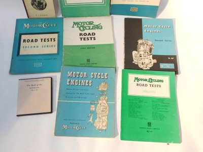 Motorcycle engineering booklets, for road tests, etc. (a quantity) - 2