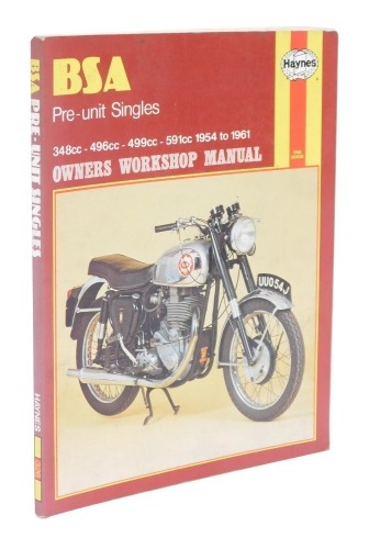 Haynes. BSA Pre Unit Singles, 1954-1961, workshop manual.