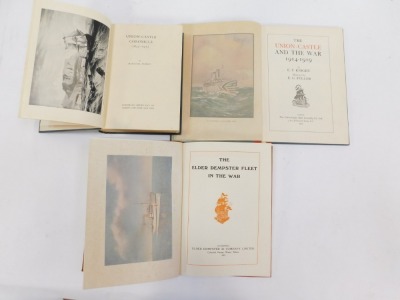 Maritime books, comprising The Elder Dempster Fleet in the War 1914-1918, Union Castle Chronicle by Marischal Murray, and The Union Castle and the War 1914-1919. - 2