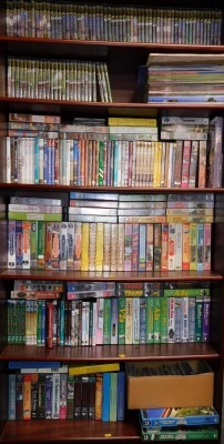 British Steam DVDs, and British Steam Railways magazines, Railway Roundabouts, videos, etc. (5 shelves)