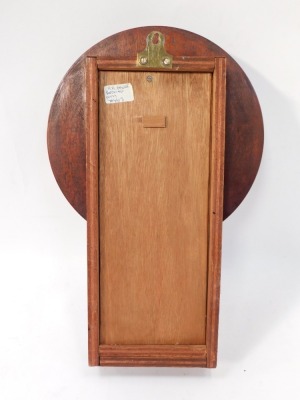 An LNER Branston Booking Office wall clock, in a oak case, 40cm high, 26cm wide. - 4