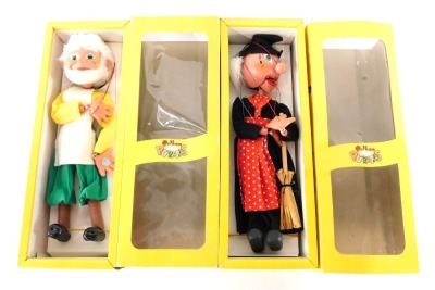 Two Pelham Puppets, comprising Geppetto, SL-8 and Wicked Witch, SL10.